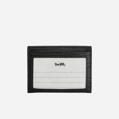 COACH Slim Id Card Case Silver/Black