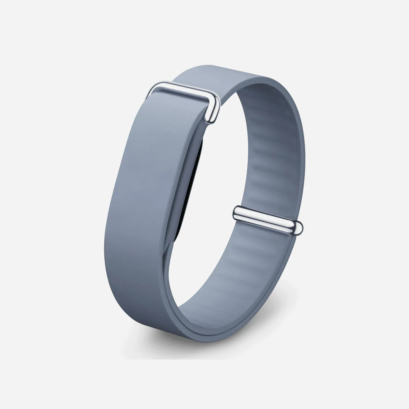 Google Fitbit Air Elevated Modern Band Strap " Moonstone / Polished Silver Stainless Steel Clasp"
