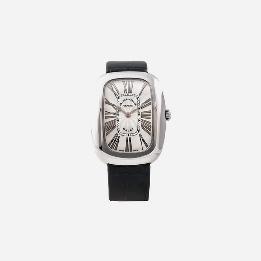 Franck Muller Galet Silver Dial Leather Strap Watch WMNS - 3002 M QZ REL R-AC