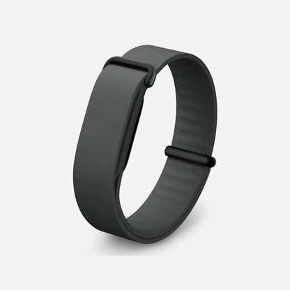 Google Fitbit Air Elevated Modern Band Strap " Obsidian / Matte Black Stainless Steel Clasp"