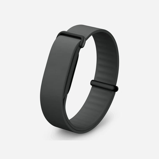 Google Fitbit Air Elevated Modern Band Strap " Obsidian / Matte Black Stainless Steel Clasp"