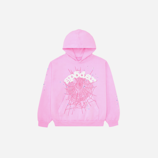 Sp5der OG Web Hoodie Pink