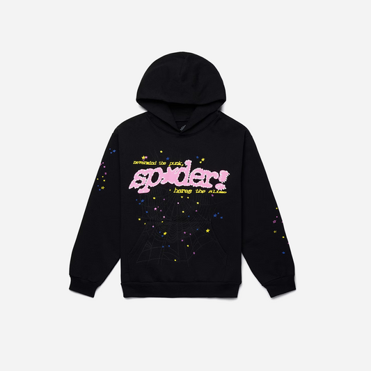 Sp5der P*NK V2 Hoodie Black