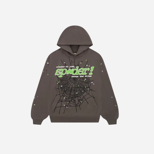 Sp5der Punk V2 Hoodie Slate Grey