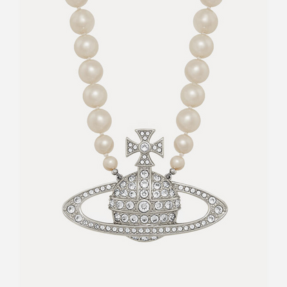 Vivienne Westwood Man. Bas Relief Pearl Necklace Cream-Pearl