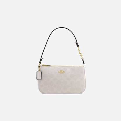 COACH Nolita 19 In Signature Canvas Gold/White/Chalk