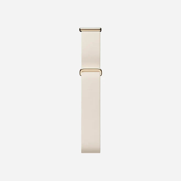 Google Fitbit Air Elevated Modern Band Strap "Porcelain / Polished Champagne Gold Stainless Steel Clasp"