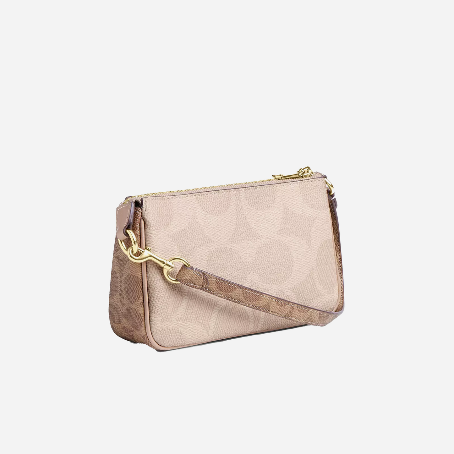 COACH Nolita 19 In Blocked Signature Canvas Gold/Sand/Tan