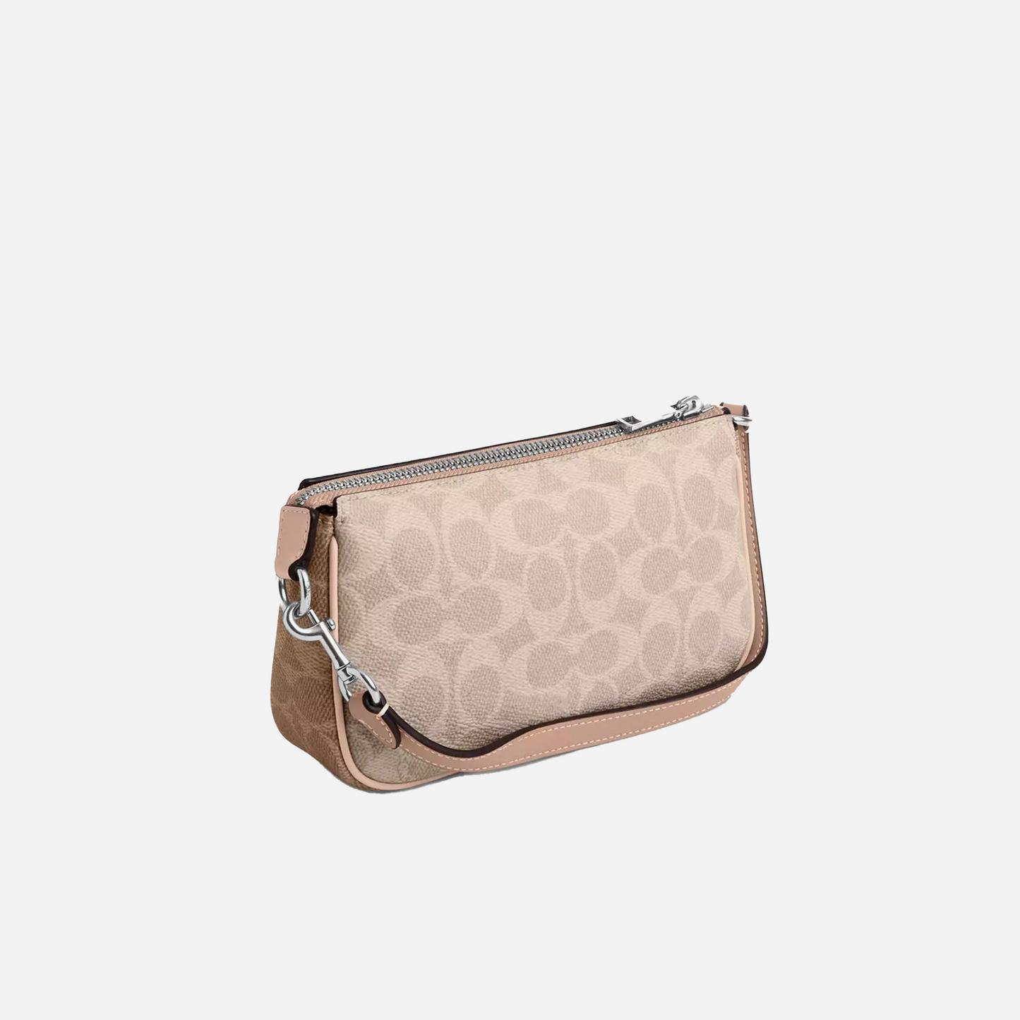 COACH Nolita 19 In Blocked Signature Canvas Silver/Sand/Taupe Multi