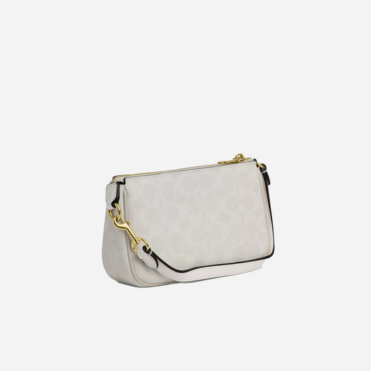 COACH Nolita 19 In Signature Canvas Gold/White/Chalk