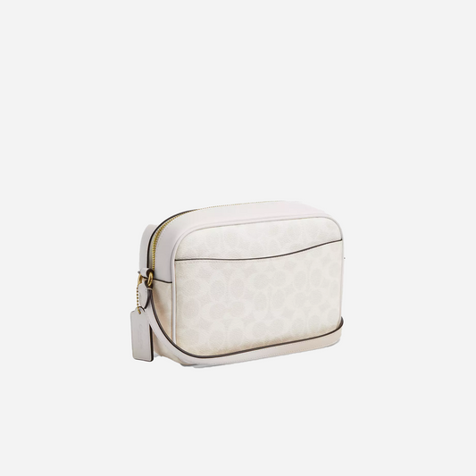COACH Jamie Camera Bag In Signature Canvas Gold/White/Chalk