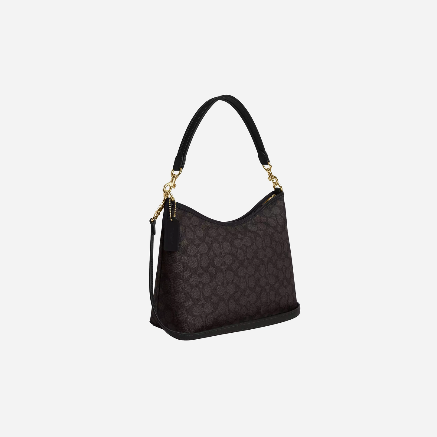 COACH Laurel Shoulder Bag In Signature Canvas Gold/Walnut/Black