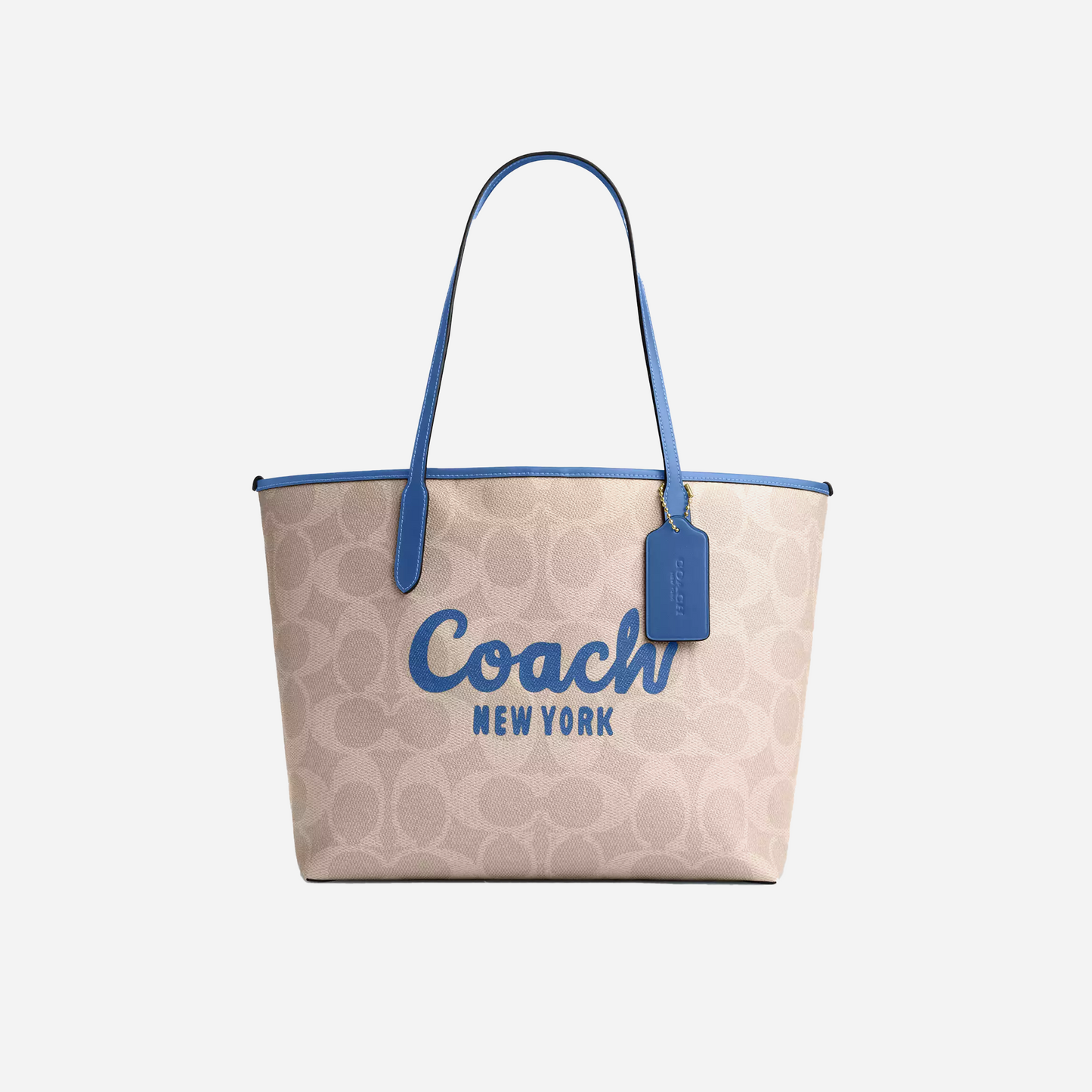 Coach City Tote Bag With Coach Graphic Gold/Sand/Pacific Bright Mineral