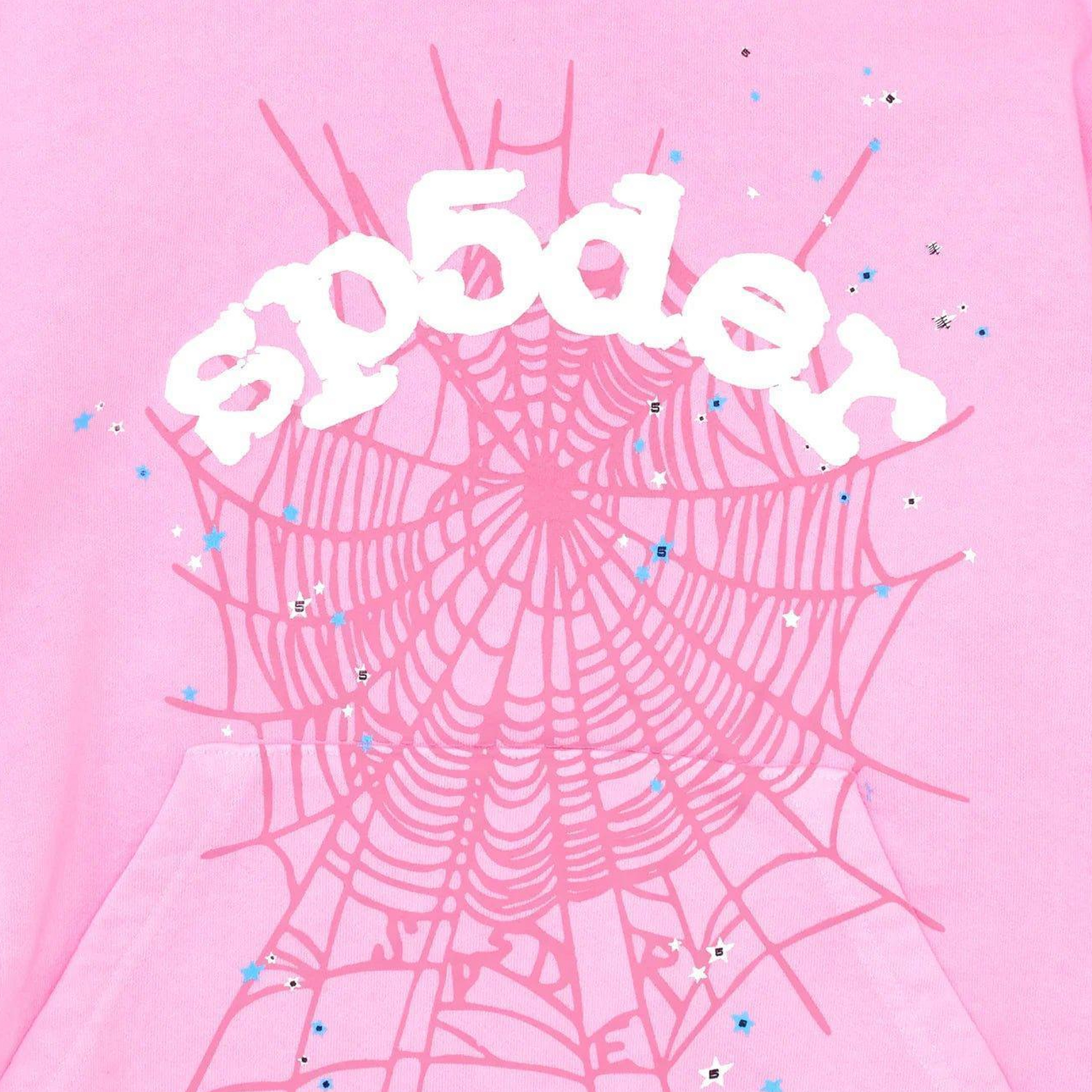 Sp5der OG Web Hoodie Pink