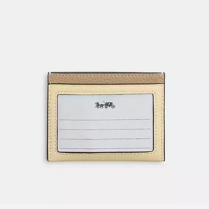 COACH Slim Id Card Case With Lemon Graphic Silver/Moonlight