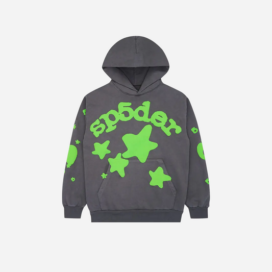 Sp5der Beluga Hoodie Slate Grey/Green