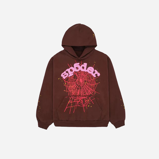 Sp5der Web Hoodie Brown