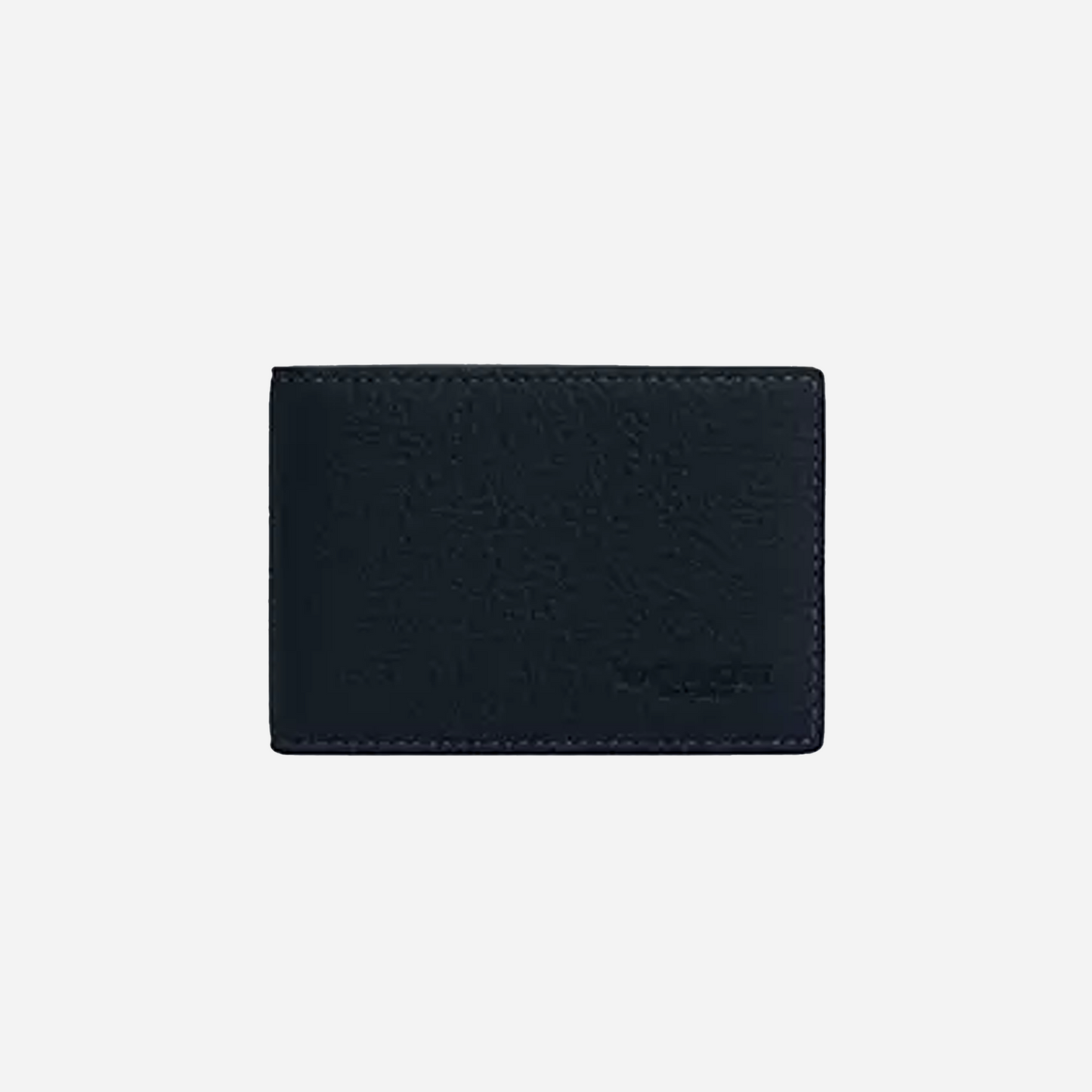 Coach Compact Billfold Wallet pebbled leather/Gunmetal/Midnight Navy