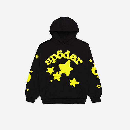 Sp5der Beluga Hoodie Onyx/Yellow