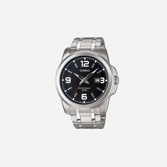 CASIO ENTICER MEN MTP-1314D-1AVDF Black/Silver