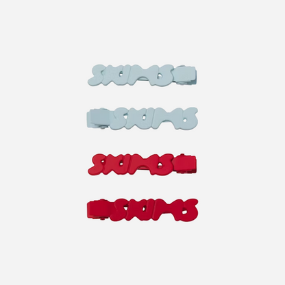 Skims Matte Logo No-Crease Hair Clip 4-Pack