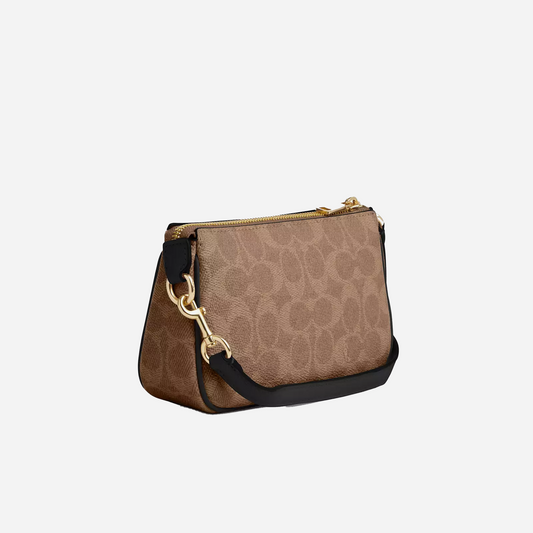 COACH Nolita 19 In Signature Canvas Gold/Tan/Black