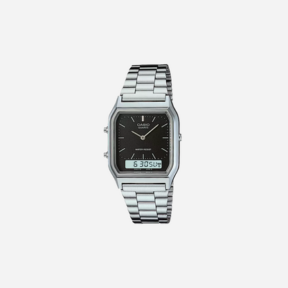 CASIO VINTAGE COLLECTION AQ 230A 1DMQ Silver Black