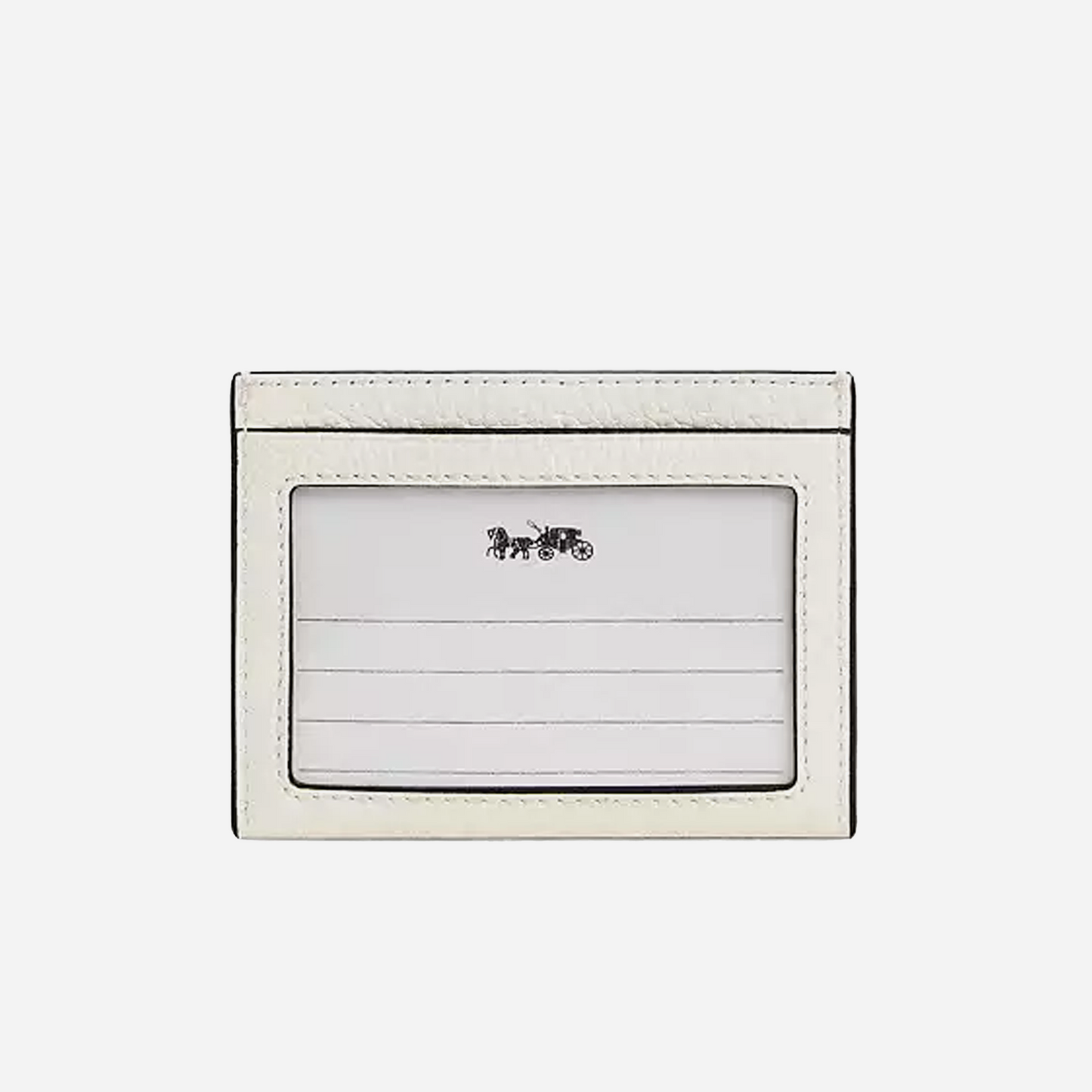 COACH Slim Id Card Case With Strawberry Graphic Gold/Chalk Multi