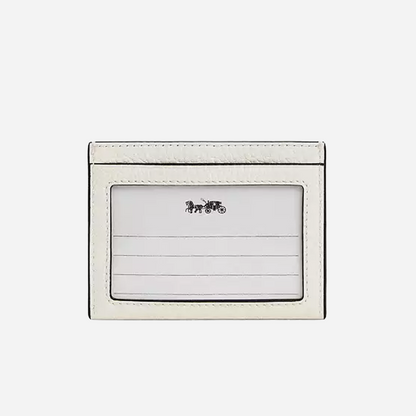 COACH Slim Id Card Case With Strawberry Graphic Gold/Chalk Multi