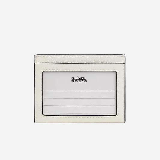 COACH Slim Id Card Case With Strawberry Graphic Gold/Chalk Multi