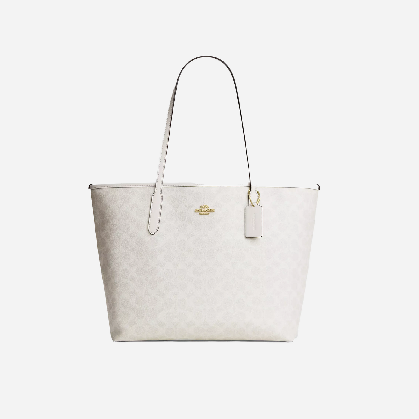 Coach City Tote Bag In Signature Canvas  signature canvas/Gold/White/Chalk