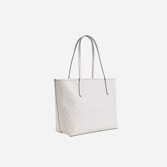Coach City Tote Bag In Signature Canvas  signature canvas/Gold/White/Chalk