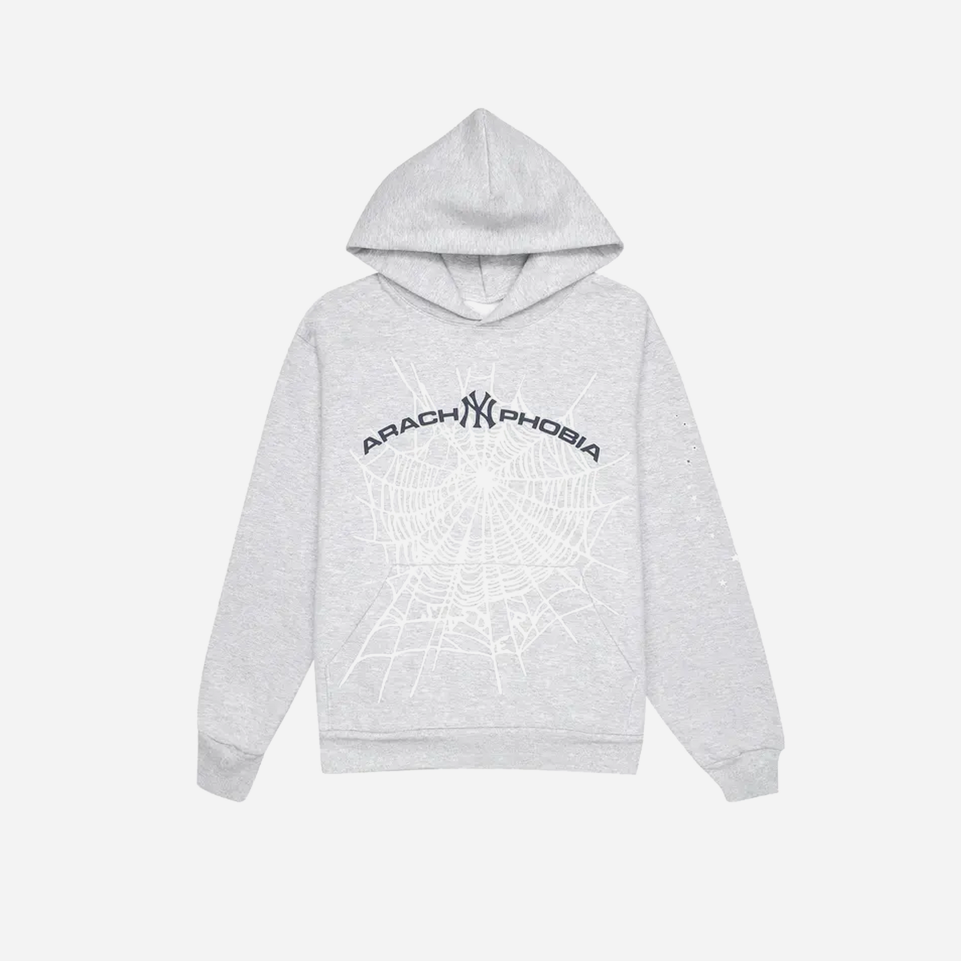 Sp5der Arach NY Phobia Hoodie Ash Grey