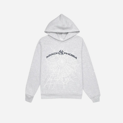 Sp5der Arach NY Phobia Hoodie Ash Grey