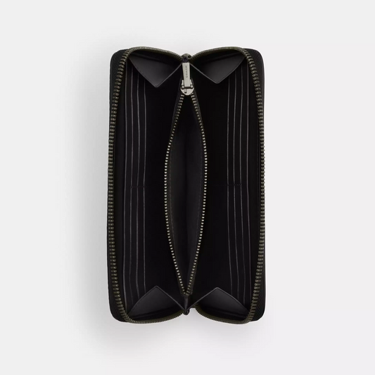 Coach Accordion Wallet In Signature  Canvas