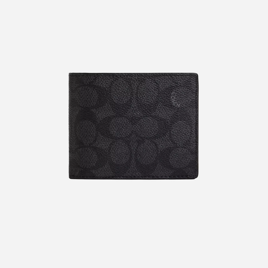 Coach 3 In 1 Wallet In Signature Canvas signature canvas/Charcoal/Black