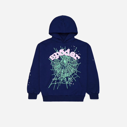 Sp5der OG Web Hoodie Navy