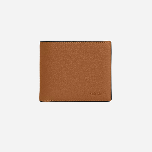 Coach 3 In 1 Wallet pebbled leather/Gunmetal/Light Saddle