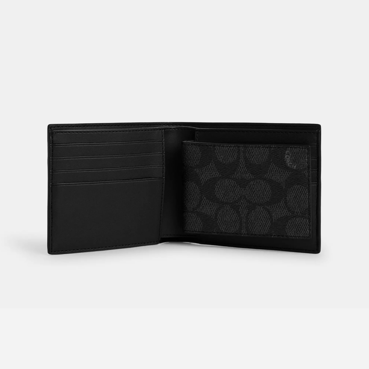 Coach 3 In 1 Wallet In Signature Canvas With Varsity Stripe