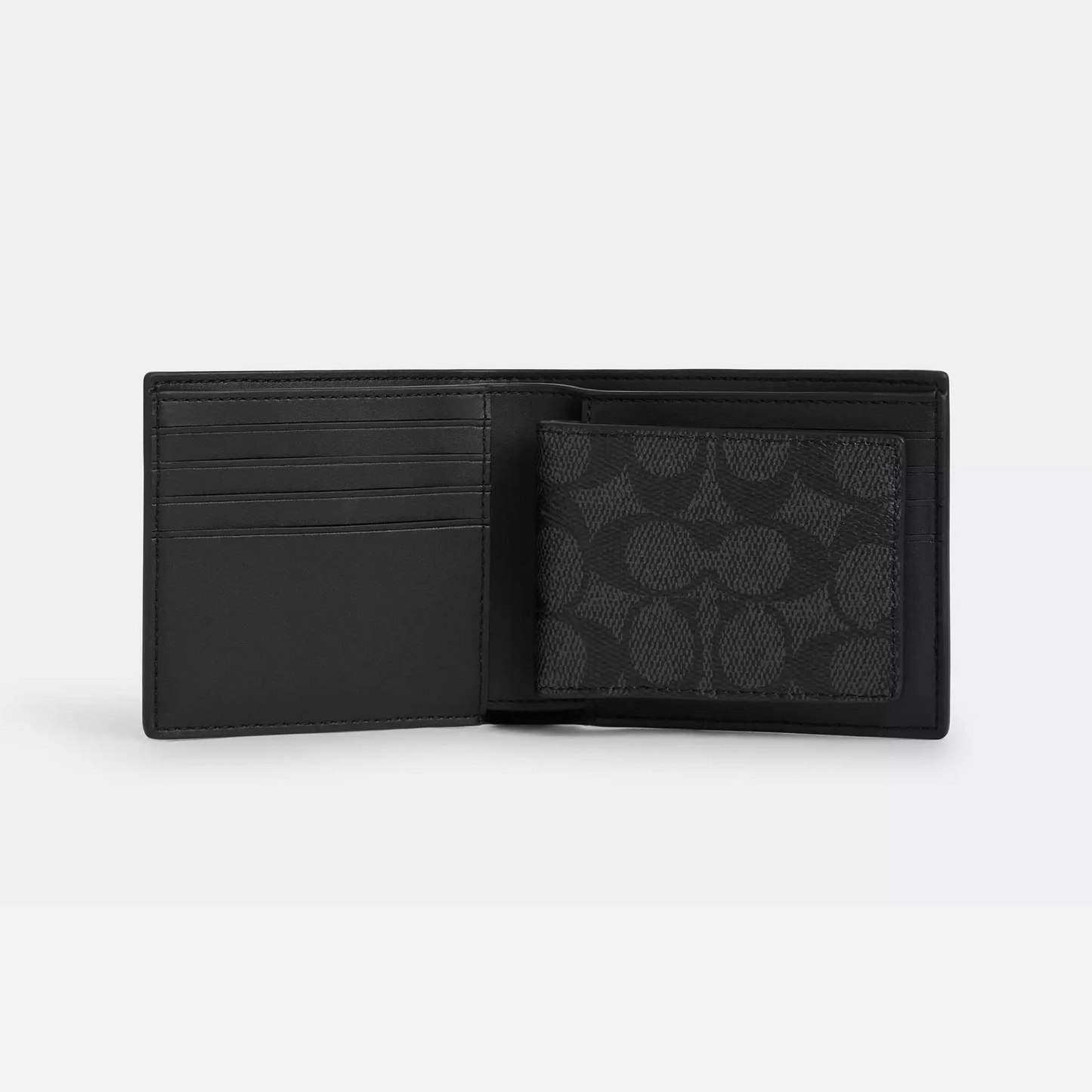 Coach 3 In 1 Wallet In Signature Canvas signature canvas/Charcoal/Black
