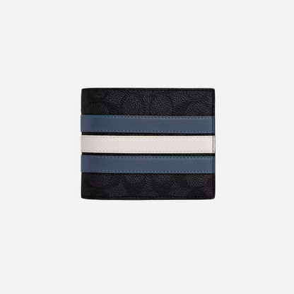 Coach 3 In 1 Wallet In Signature Canvas With Varsity Stripe