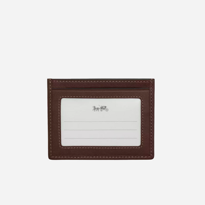 COACH Slim Id Card Case In Signature Jacquard Oak/Maple