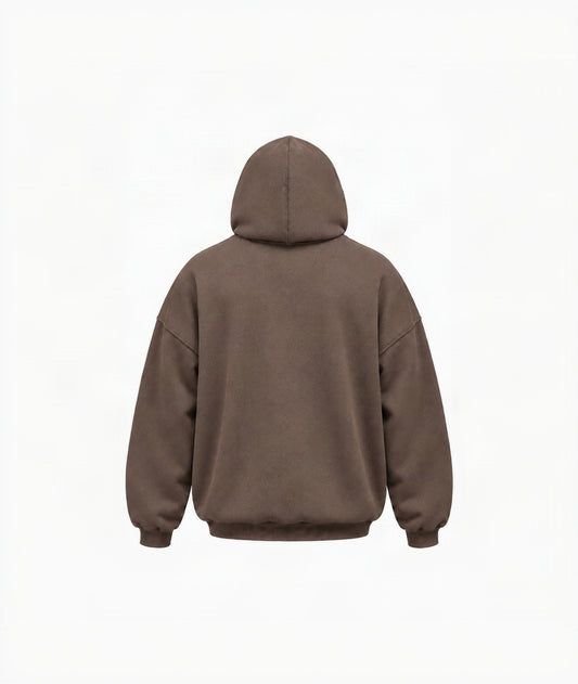 Power Washed Oversized Hoodie - Soft Brown