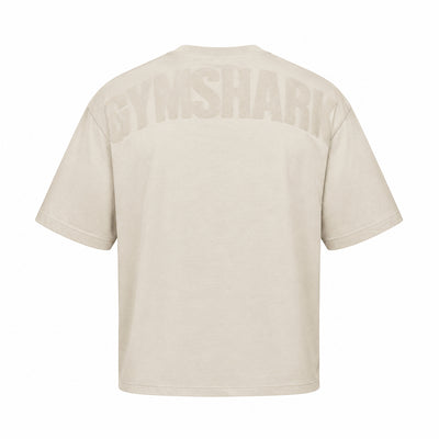 Power Washed Oversized T-Shirt - Chalk Beige/Wash