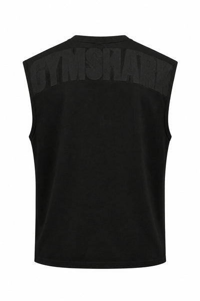 Power Washed Cut off Tank - Black/Wash