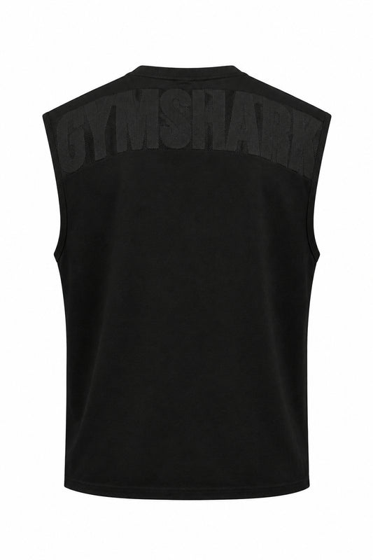 Power Washed Cut off Tank - Black/Wash