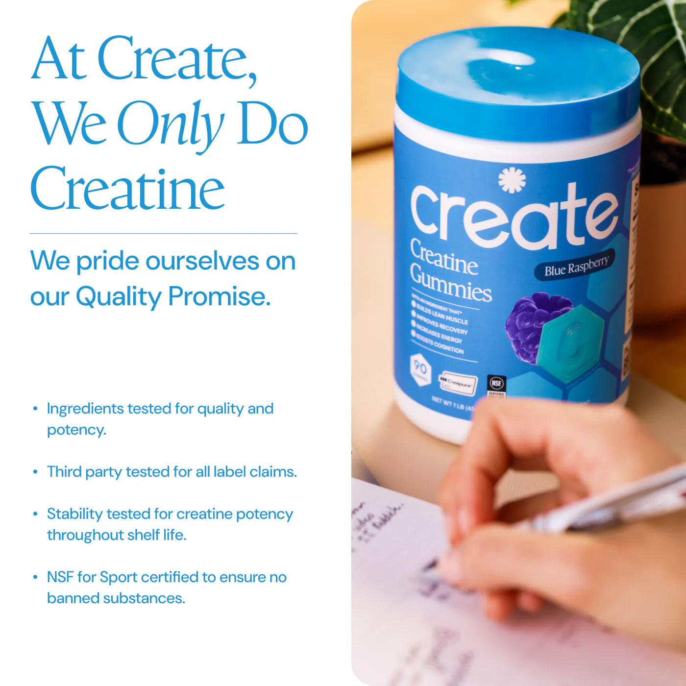 CREATE Creatine Monohydrate Gummies 'Blue Raspberry'