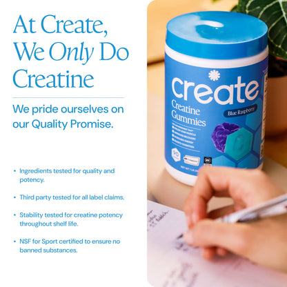 CREATE Creatine Monohydrate Gummies 'Blue Raspberry'