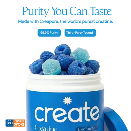 CREATE Creatine Monohydrate Gummies 'Blue Raspberry'