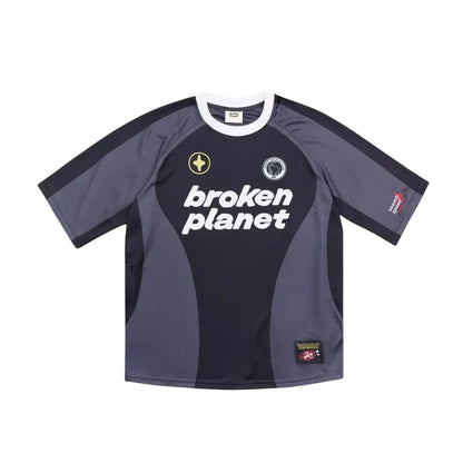 Broken Planet Men's Black and Grey T-shirt